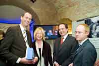 Kulturstadtrat Andreas Mailath-Pokorny, Ulla Kalchmair, Gesch&auml;ftsf&uuml;hrer Franz Patay und Mozarthaus Vienna Direktor Gerhard Vitek nach der Abschluss-Pressekonferenz